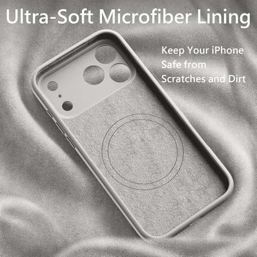 Image of FireNova Magnetic for iPhone 17 Pro Case, Compatible with MagSafe, [Integrated Silicone Camera Control Button] [Camera Protection] Anti-Scratch Microfiber Lining Phone Case, 6.3 inch, Natural Titanium