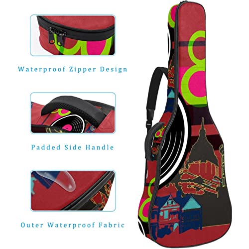 Housse de protection épaisse en éponge imperméable pour guitare acoustique, électrique, basse, guitare classique… - Les Beatles, Paul McCartney, John Lennon, RIngo Starr, George Harrison Housse de protection épaisse en éponge imperméable pour guitare acoustique, électrique, basse, guitare classique… – Image 5