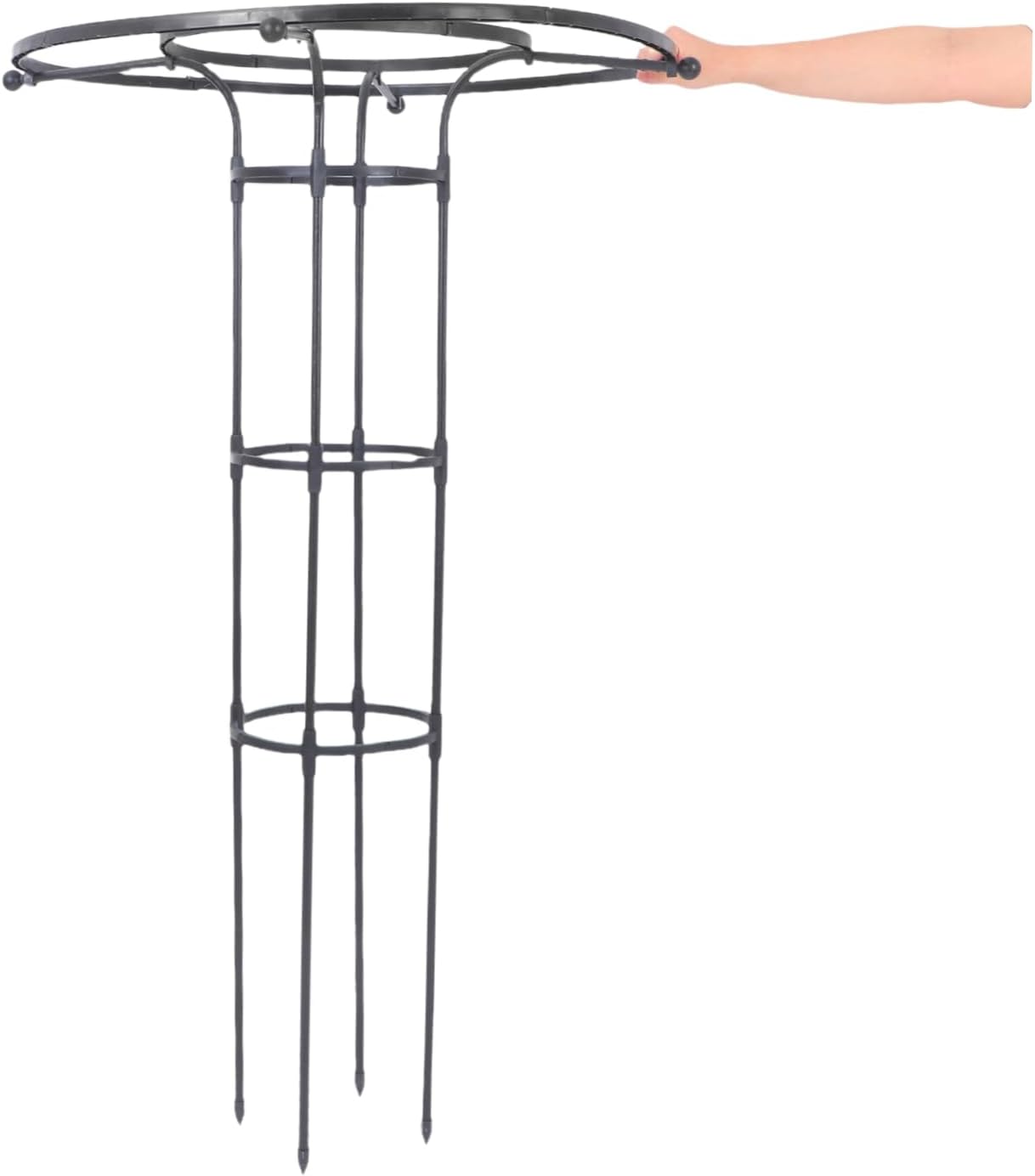 TOYANDONA Umbrella Shaped Plant Trellis Rack Support Frame for Climbing Plants Quick Assembly Flower Support for Vines Garden Decoration Height