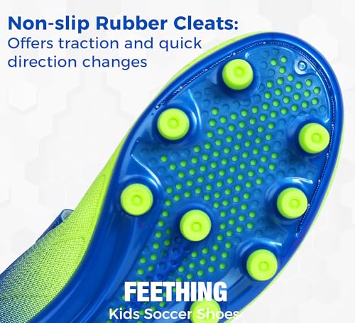 Kids Soccer Cleats for Boys Girls Outdoor Athletic Youth Football Cleats Firm Ground Little Big Kid Soccer Shoes4