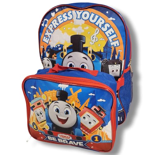 Ruz Thomas Train and Friends 16 Inch Backpack with Detachable Lunch Box