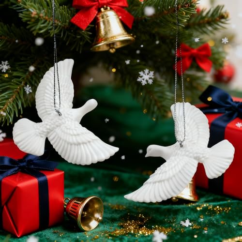 2Pcs Friendship Turtle Doves Christmas Ornament, Christmas Ornaments, Xmas Tree Decorations, Christmas Tree Hanging Ornament, Xmas Tre-e Hanging Decor & Home Decoration For Family, Friends, Gift