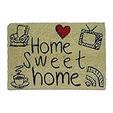 koko doormats Felpudo para Entrada de Casa Original y Divertido/Fibra Natural de Coco con Base de PVC, 40x60 cm (Home Sweet Home\'18)