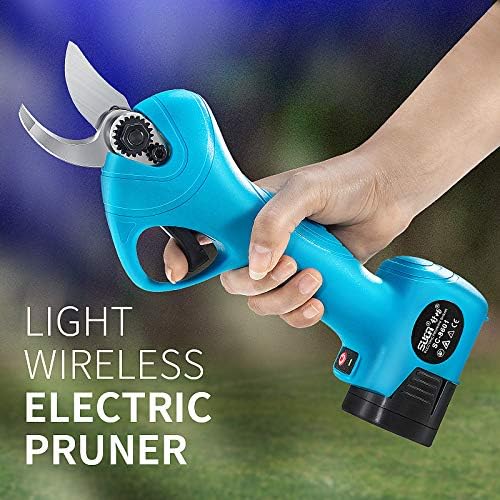 Cordless Pruning Shear Electric Fruit Tree Branch Cutter Garden Tree Branch Pruner with 2Pcs Batteries