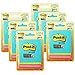 Super Sticky Notes, 3" x 3", Miami Collection, 3 Pads/Pack, 6 Packs