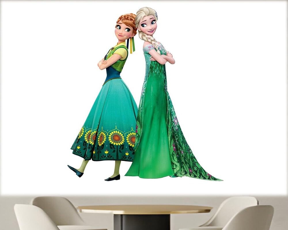JVERF - Anna and Elsa| Wall Stickers for Kids 2