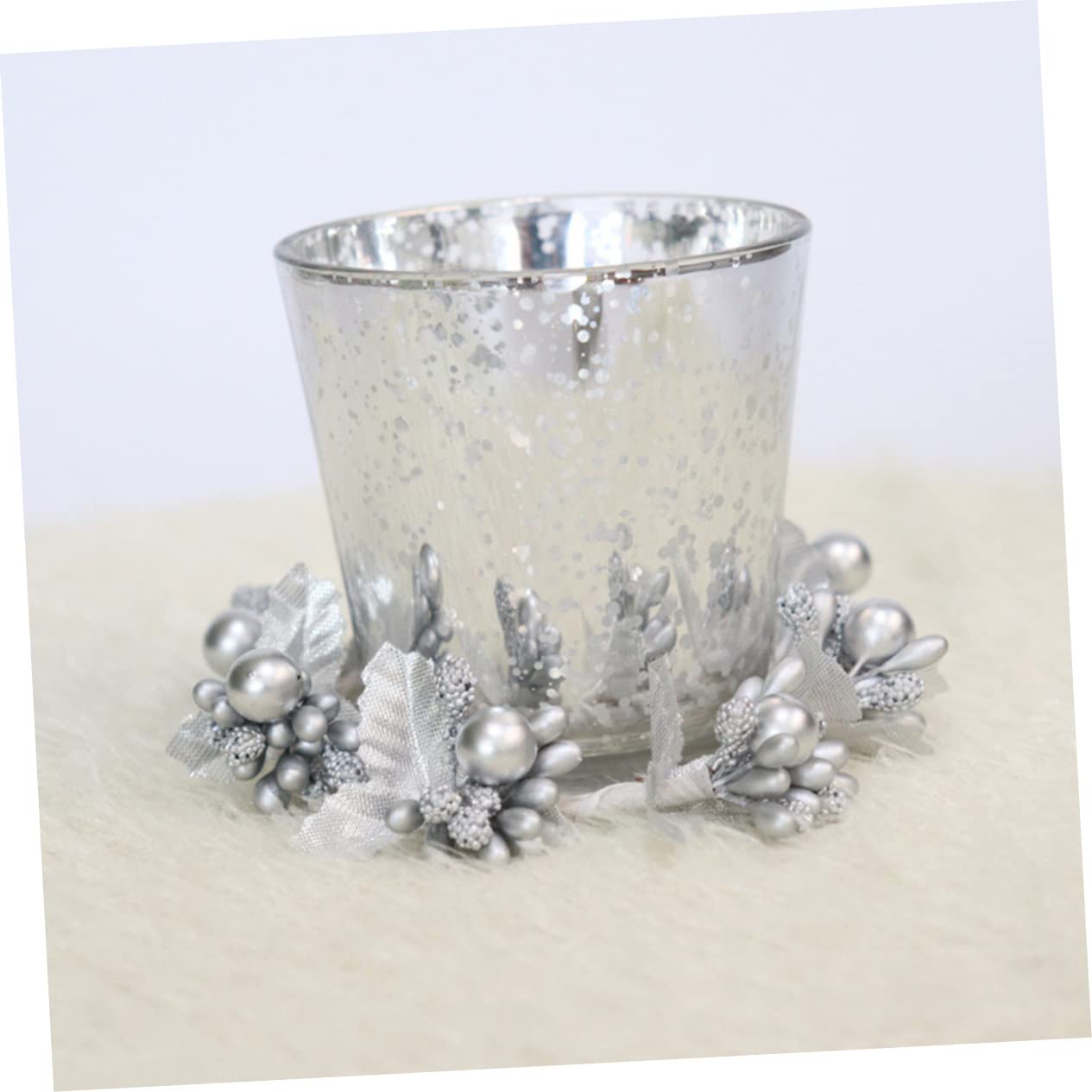 Ciieeo 5 Ensembles Ronds De Serviette Baies Ronds De Serviette en Or Décor Bling Décoration De Noel Decor Noel Boucles De Serviette Baies Couronne Décorative Fil De Fer 4 Pièces * 5