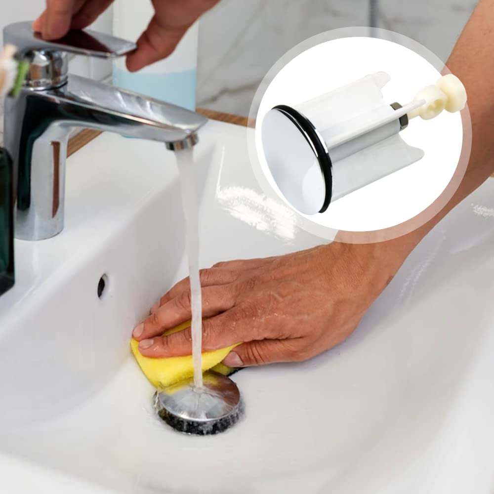 Tapón De Drenaje Universal 40mm Latón Cromado - Tapón Fregadero Cocina Y Baño Con Altura Ajustable