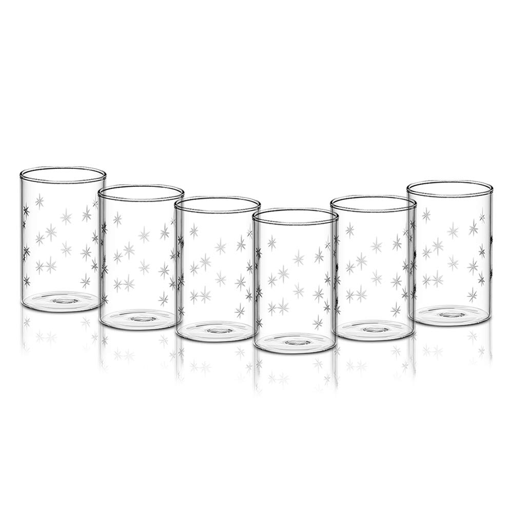 Borosil VDMG295 Vision Deco szkło galaktyczne średnie (zestaw 6 sztuk), 290 ml, szkło