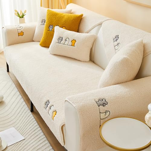 Bobomon Sofa überzug Couch überwurf Sofabezug Ecksofa 1 2 3 4 Sitzer Couch Cover L-Form Abdeckung rutschfeste Sofadecke für Haustiere