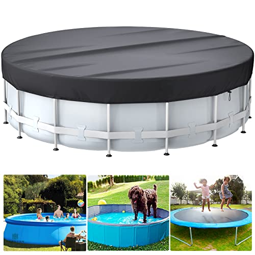 BROSYDA Round Pool Cover, 12 Ft Solar Pool Covers for Above Ground Pools, Hot Tub Cover Waterproof and Dustproof, Swimming Pool Cover with Drawstring to Enhance Fit with Pool (Black) BROSYDA Round Pool Cover, 12 Ft Solar Pool Covers for Above Ground Pools, Hot Tub Cover Waterproof and Dustproof, Swimming Pool Cover with Drawstring to Enhance Fit with Pool (Black)