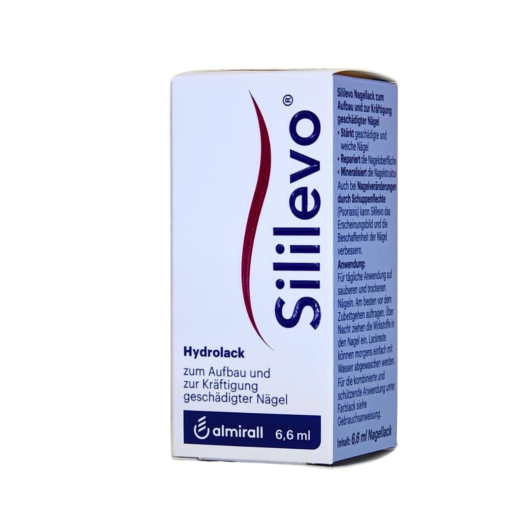 Sililevo Hydrolack 1x 6,6 ml I Aufbau und Kräftigung geschädigter Nägel I Medizinischer Nagelstärker I Nagelspliss, Nagelbruch, Nagelpsoriasis I Spar-Set plus Pharma Perle