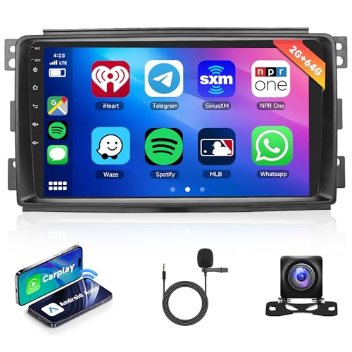 🚘【Senza fili/Cavo Carplay & Android Auto】 L'autoradio per Smart Fortwo 2006 può scegliere una connessione cablata o wireless a Carplay o Android Auto, connettersi a un telefono cellulare IOS, accedere alla rubrica del cellulare, alle e-mail, alle notifiche, alla navigazione su mappa, alla musica, ai video e ad altre informazioni ed eseguire comandi vocali. Android Auto può utilizzare il telefono Android dell'utente, accedere alla rubrica del cellulare, alla musica, ecc.