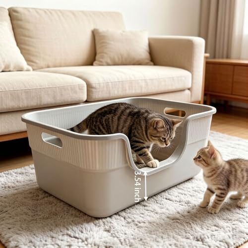 Caja sanitaria para gato con lados altos y entrada baja miniatura 4