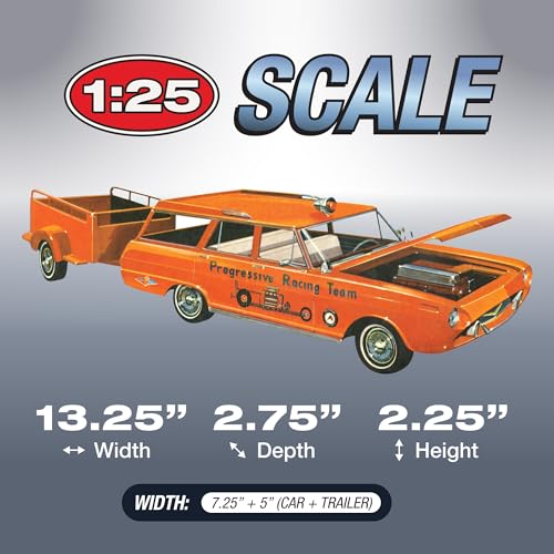 Kit Modelo 1:25 Chevy II Station Wagon 1963 con Trailer miniatura 4