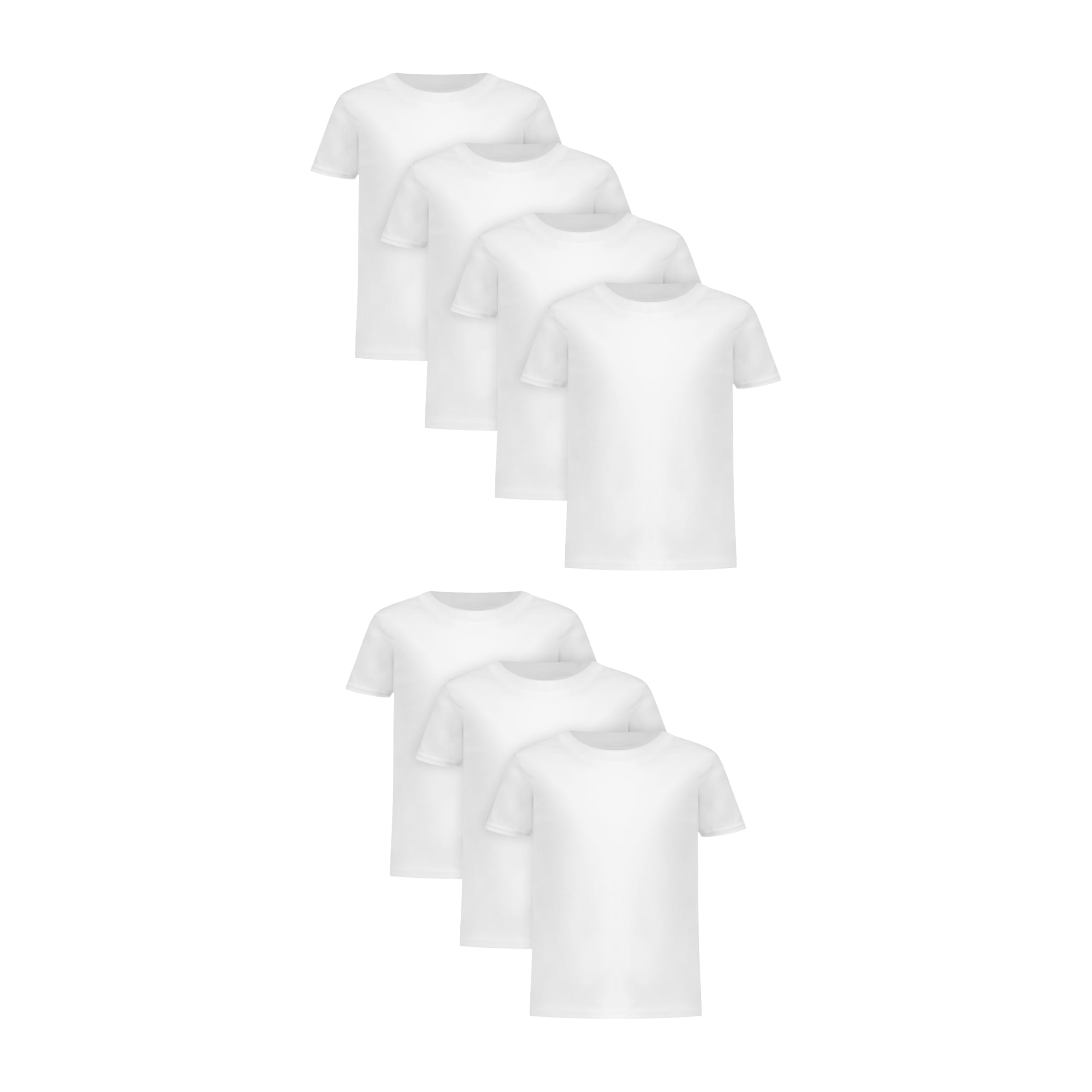 Hanes Boys’ Undershirt, EcoSmart White T-Shirts for Boys, Short Sleeve Shirts, 5 or 10- Pack