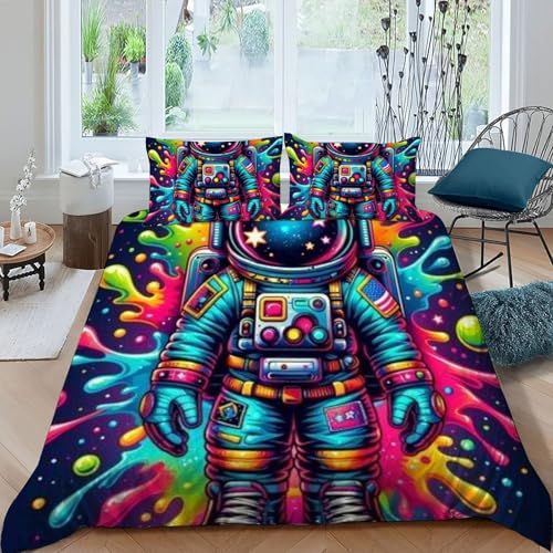 Housse de couette astronaute de qualité supérieure avec impression 3D couleur - 3