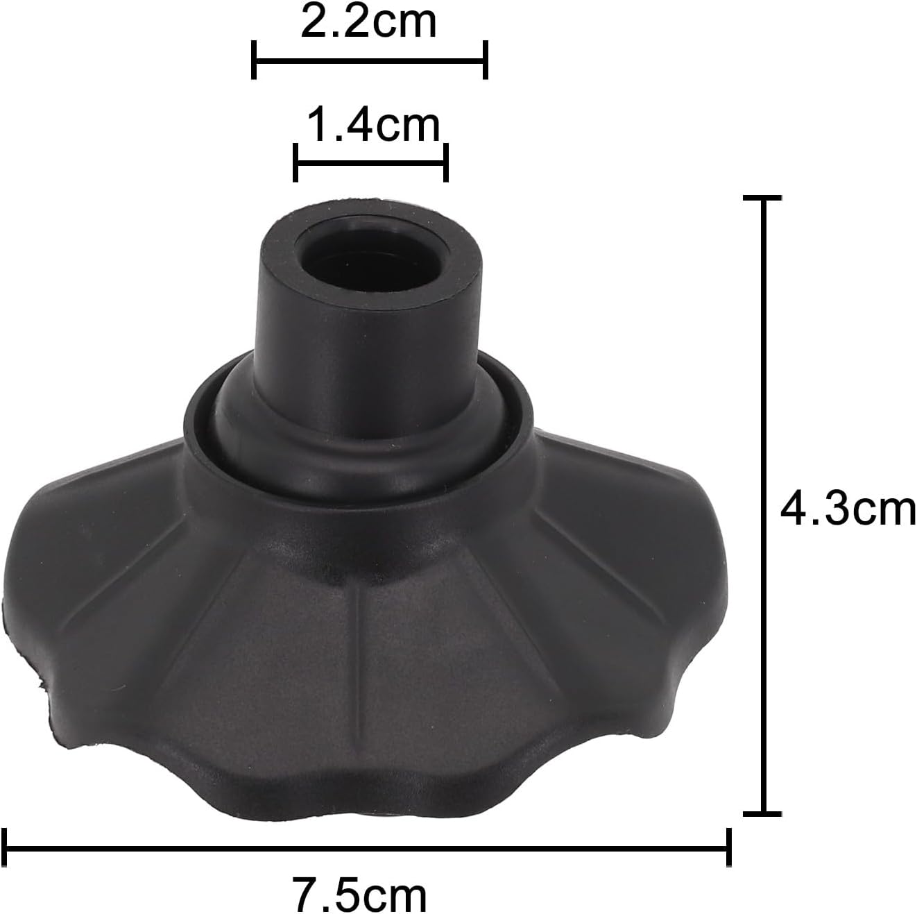 4 Pack 14mm Chair Leg Floor Protectors Elastic Plastic Feet Covers for Outdoor Camping Chairs Furniture Anti Scratch Black