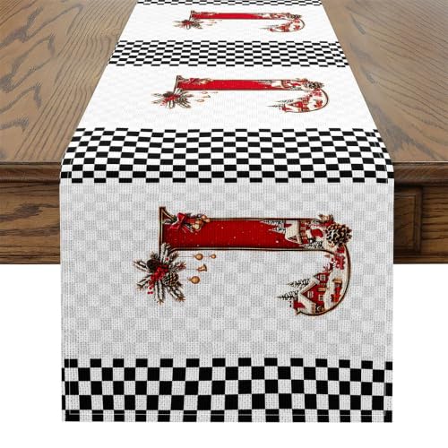 Feelyou Christmas Letter J Table Runner