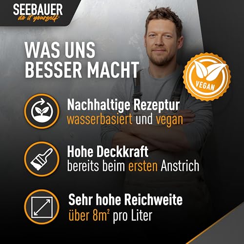 Wandfarbe Beige Seebauer DIY 2,5L für Innen (No. 005 Orchid Dream)
