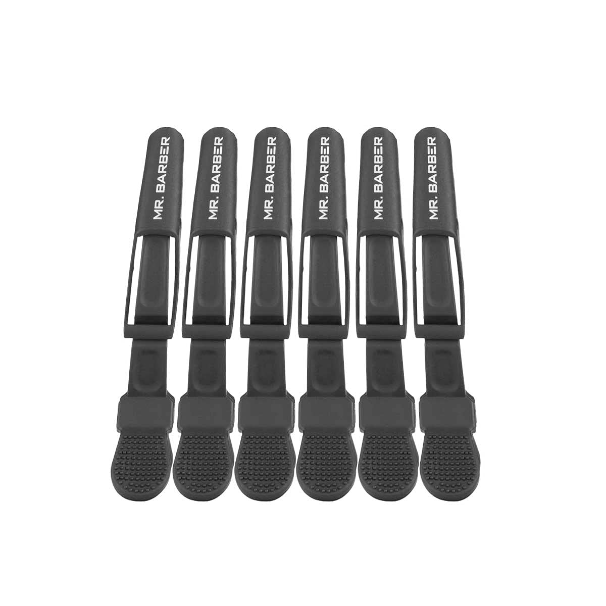 MR. BARBER Croc Professional Plastic Sectioning Durable Alligator Hair Clips with Nonslip Grip and Wide Teeth for Easy Styling of Thick and Thin Hairs for Women and Girls (Black) Set of 6 pcs-image-2