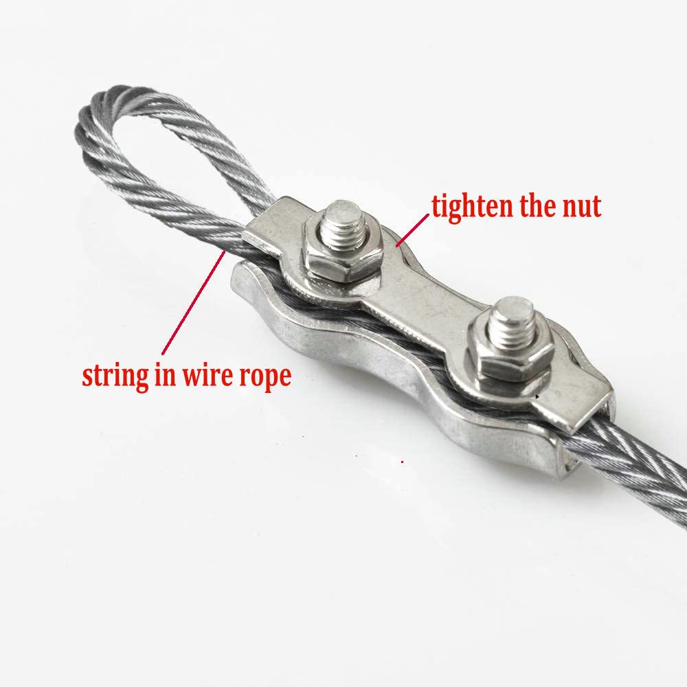 Stainless Steel 316 Duplex Wire Rope Clips AISI 316 Clips For 3mm Wire Rope - Clip And Wire Rope