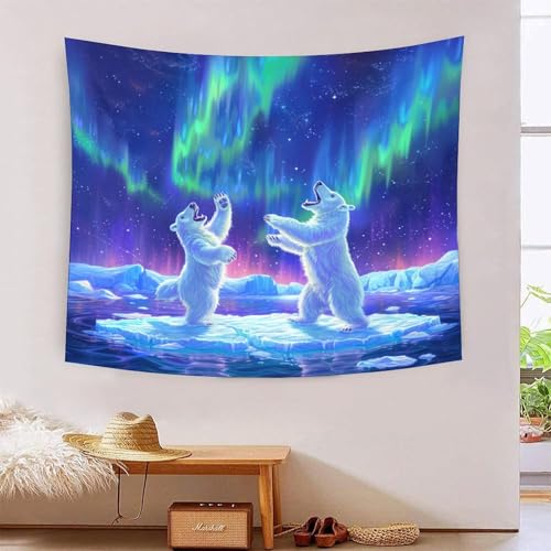 Tapisserie Polar Ours 3D décoration murale tissu salon 180x230