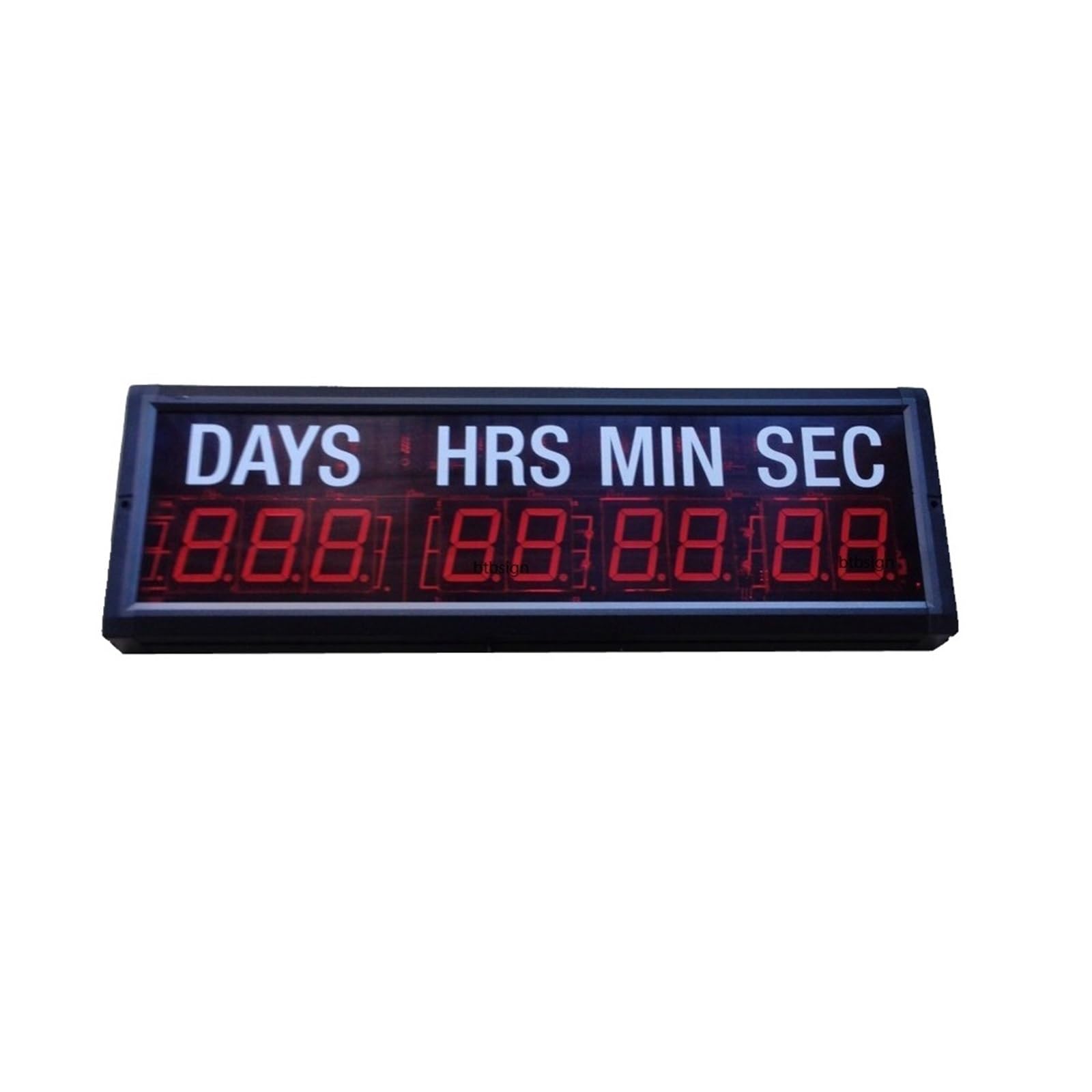 Fitness-Timer, LED Countdown-Uhr Countdown Count Up Geburtstag Neujahr Festival Weihnachten 1,8 Rot