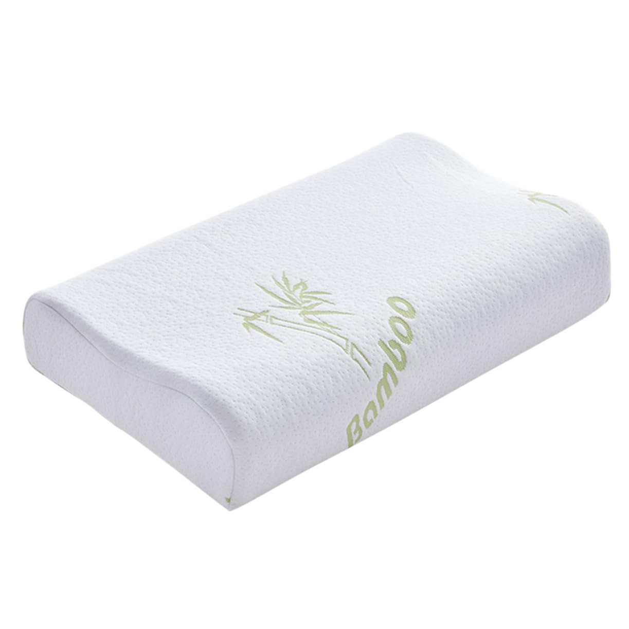 HOLIDYOYO Bamboo Memory Foam Pillow Cover for Single Neck Orthopedic Cervical Pillow Breathable Moisture Wicking Bedding Case for Back Stomach and Side Sleepers 62.00 X 44.00 X 2.00 Cm 1 Pack