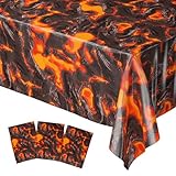 Lava Table Covers (2), Luau Party Supplies, Volcano Birthday, Lava Table Setting