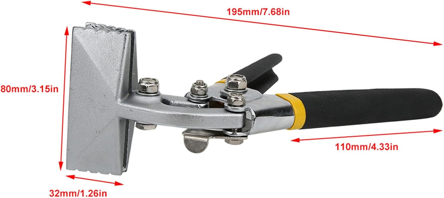 3 Inch Curved Sheet Metal Hand Seamer Manual Bending Tool for Metal Flattening Straightening Professional Metalworking Plier