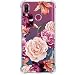 Huawei Y9 (2019) Case,Enjoy 9 Plus Case with Flower,LUOLNH Slim Shockproof Clear Floral Pattern Soft Flexible TPU Back Cover for Huawei Y9 (2019)/Enjoy 9 Plus(Purple)