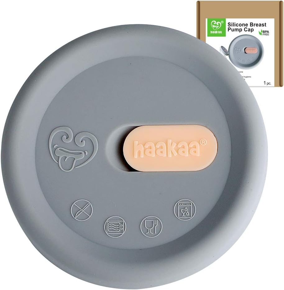Haakaa Lid New Upgrade Breast Pump Silicone Lid Fits All Haakaa Breast Pumps Generation 1/2/3 Leakproof Dustproof 100% Food Grade Silicone BPA PVC and Phthalate Free