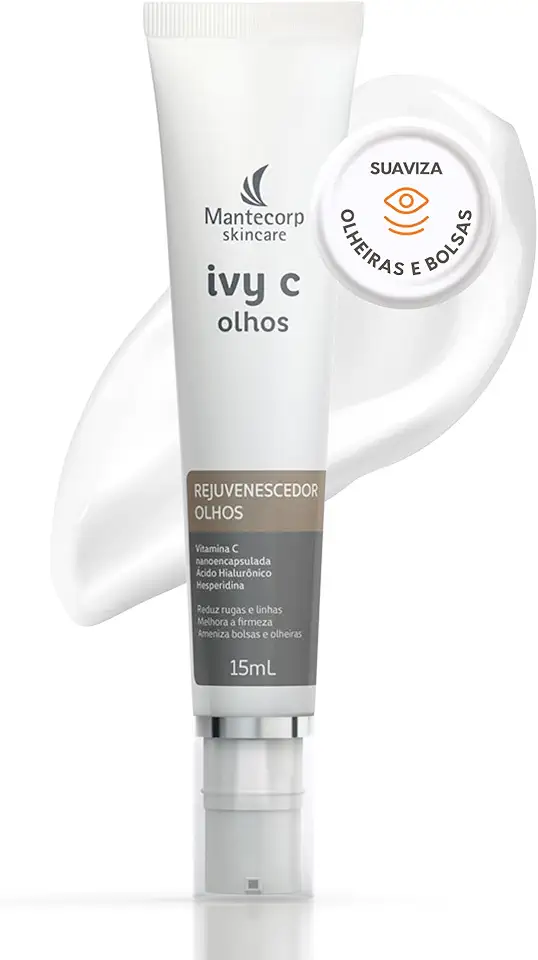 Creme Rejuvenescedor Olhos Ivy C Skincare - 15g - Ação Hidratante - Auxilia na Redução de Linhas Finas e Olheiras - Mantecorp