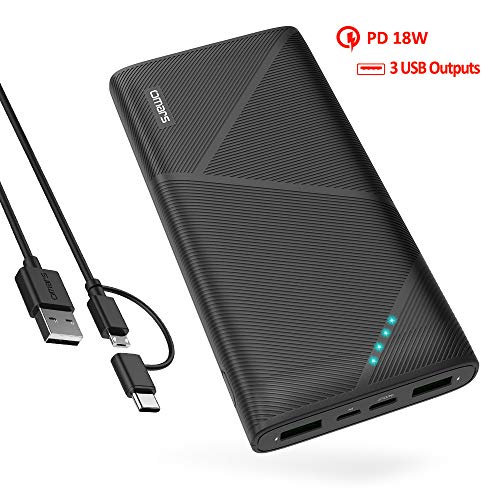 Omars 18W PD Portable Charger Power Bank 20000mAh 3 Output 2 Input