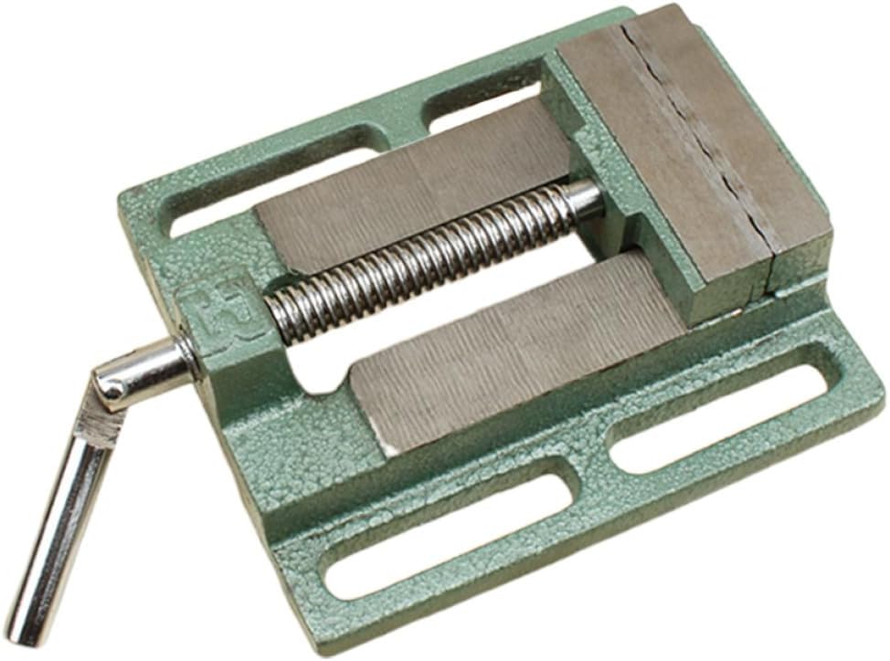 Gadpiparty 3 Inch Drill Press Vise Bench Clamp Cast Iron Table Vise for Woodworking Milling and Drilling Machines Gray Random Color