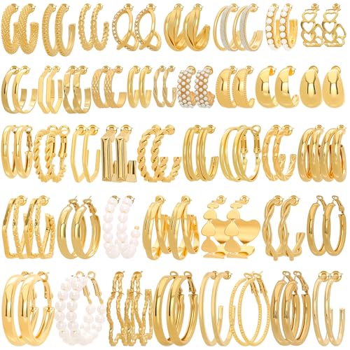 fashion gold hoop earrings