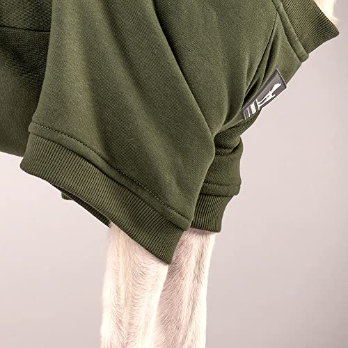 Image of Heads Up For Tails polyester HUFT Chief Cuddle Officer Pet Sweatshirt - Green - M, dogs, 1 count