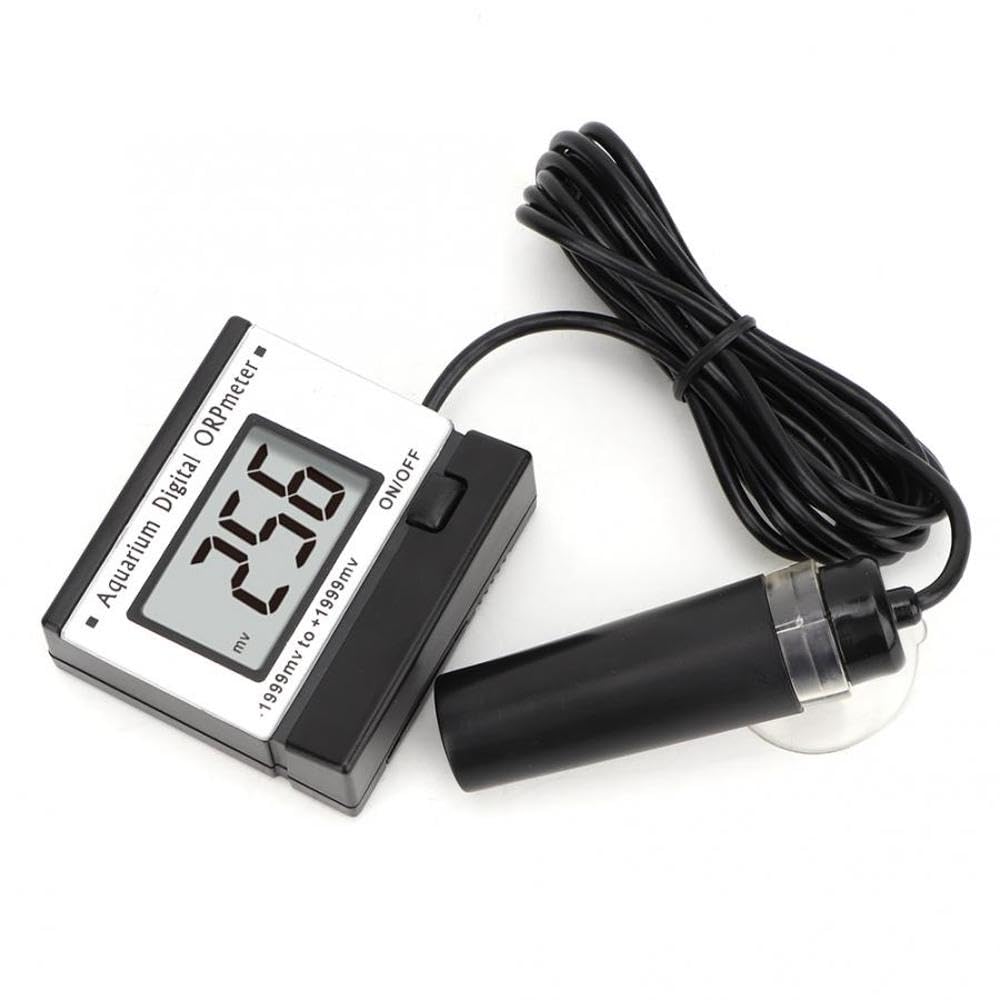 SagaSave Probador de calidad del agua, -1999 ~ 1999 mV, medidor ORP Redox en línea con pantalla LCD, detector profesional de calidad del agua para acuarios, piscinas, acuicultura