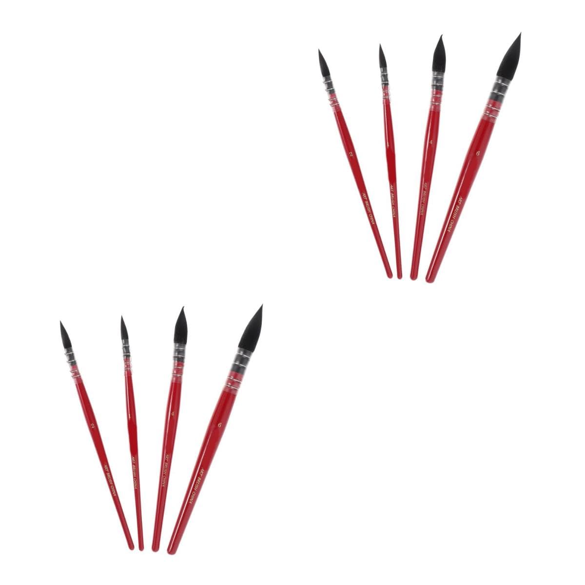 SEWACC 2 Sets Nylon-Pinsel Mit Holzgriff Zum Malen Zeichnen Für Schul- Und Kirchenveranstaltungen