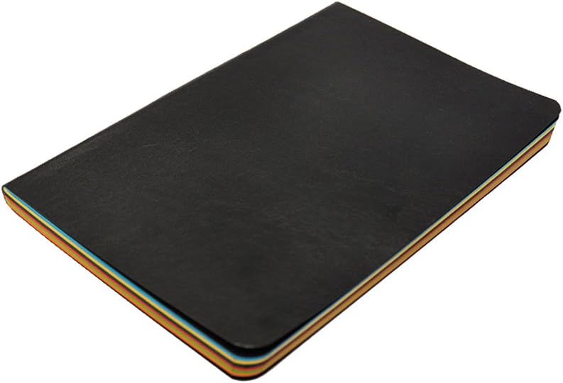 Rubberband Products PaintBox Series Black and Multicolour Solid Plain Notebook