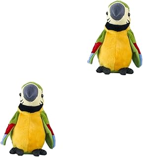 ibasenice 2 Peças De Brinquedos De Pelúcia Falantes Mimetismo Brinquedo De Estimação Repete O Que Você Diz Brinquedos De Periquito Papagaio Brinquedos De Pássaros Para Crianças Brinquedos