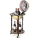 Giantex Bar Roulant Original Porte-Bouteille Globe Terrestre Mappemonde Support en Bois d'Eucalyptus Dimension 44.3x44.3x88CM (H x I x L)