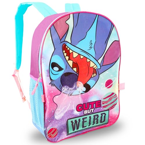Stitch Backpack with Lunch Box for Kids Set - Bundle with 16" Backpack, Lunch Bag, Folders, Notebook, Water Bottle, Stickers, More | Lilo and Stitch School Supplies for Girls2