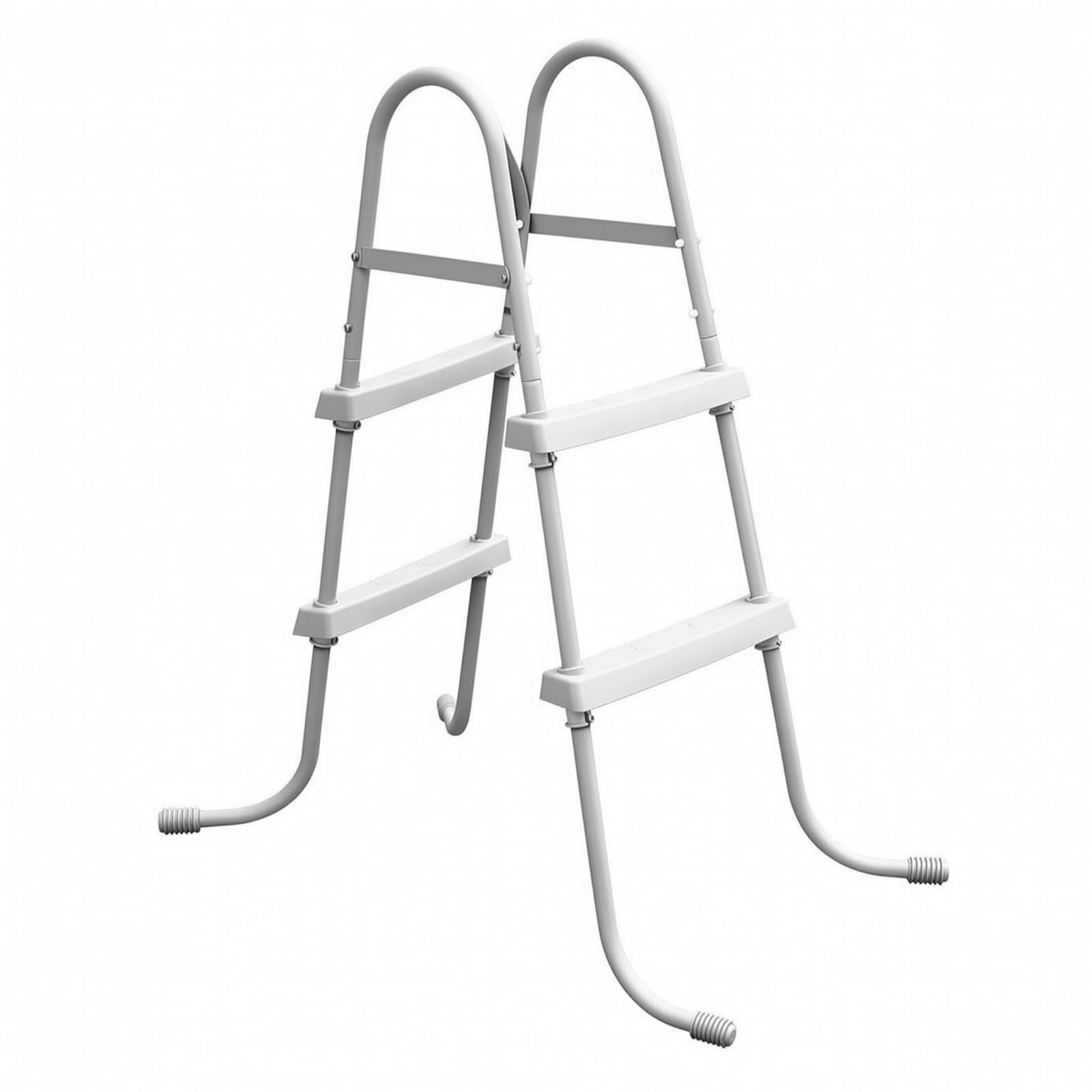 Échelle Piscine à Double Face Poignées Courbes Pieds Antidérapants en Acier Carbone Plastique pour Stabilité Optimale Dans les Espaces Baigna s