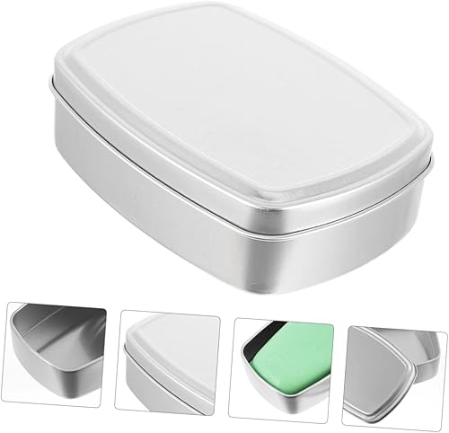 Miniatura 5 de Alipis Caja cuadrada de aluminio para muestras de maquillaje, bandeja de aluminio, organizador de maquillaje, barra de metal, jabonera, jabonera con