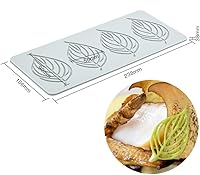 Vista 3 de TUKE Moldes de silicona de hojas huecas, moldes de chocolate con forma de corazón, geometría, molde de silicona 3D, molde de hojas de caramelo