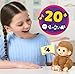 Little Live Pets Baby Monkey Minis – Pepi Peach. Interactive Pet Toy. 20+ Sounds & Reactions. Soft Brown Fur, 7.4