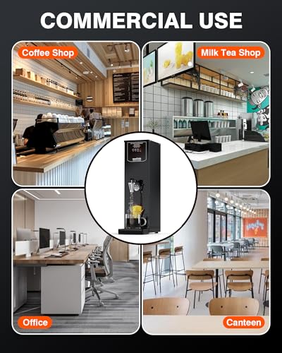 Image of WantJoin Hot Water Dispenser - Commercial Water Boiler 35L(9.2 GAL) /H Step-Heating Adjustable Temperature Control 32F - 212F for Coffee Boba Tea Shop Office, 1800W
