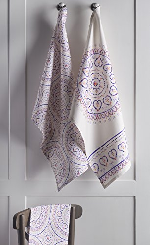 Maison D' Hermine Dishcloth Set Of 3, 100% Cotton Kitchen Towel, Kitchen, Party, Wedding, Bbq, Restaurant & Camping, Mandala - Spring/Summer #TOP5